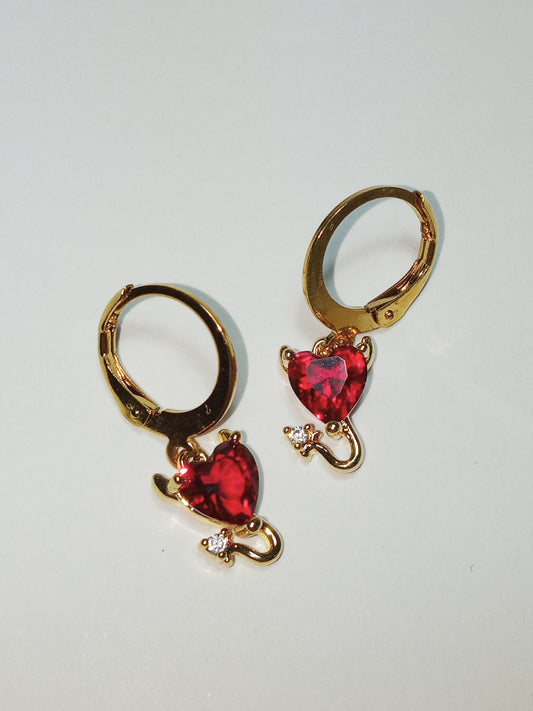 Devil Heart Earrings