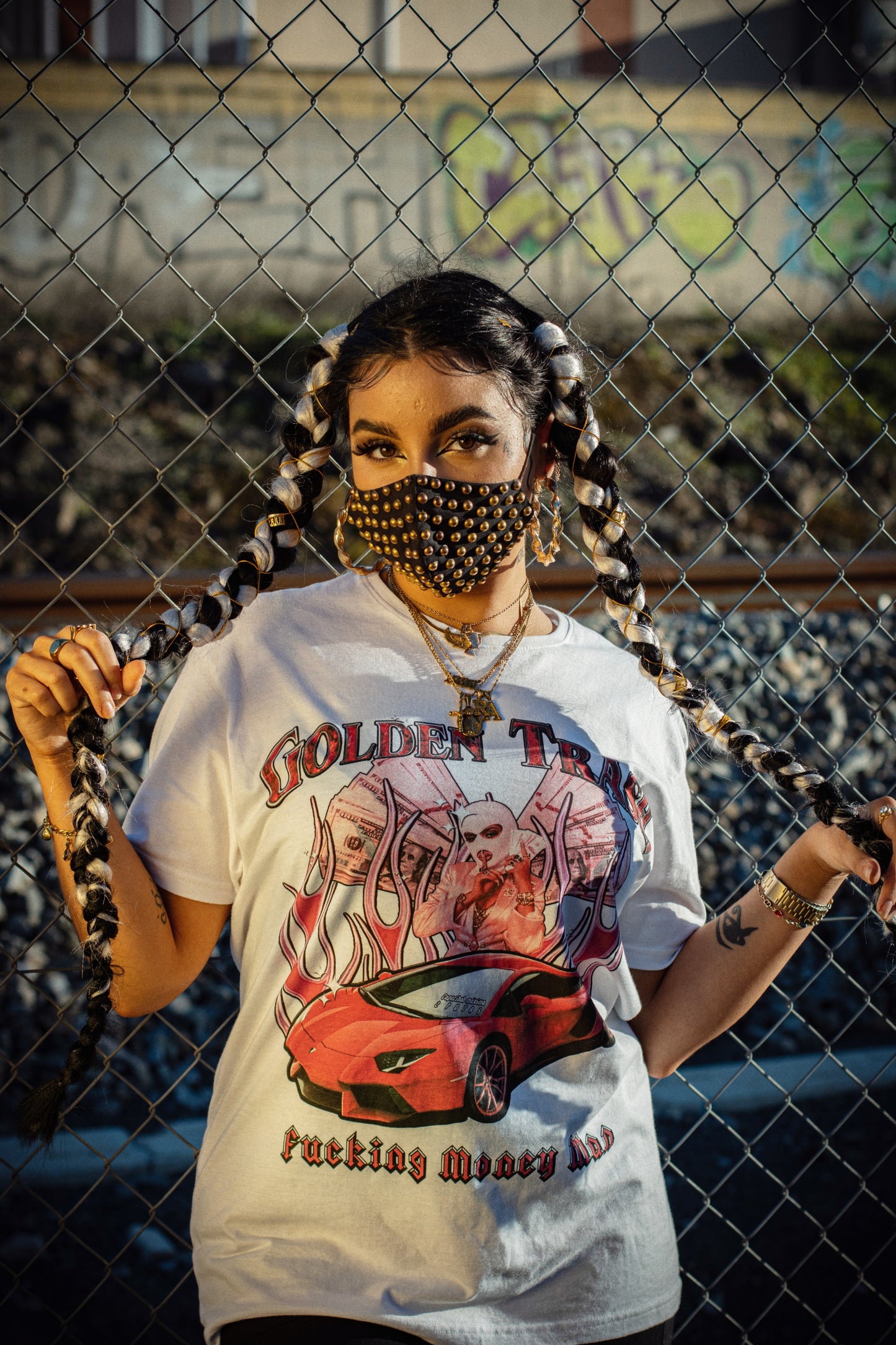 Camiseta estampada Pink Lambo